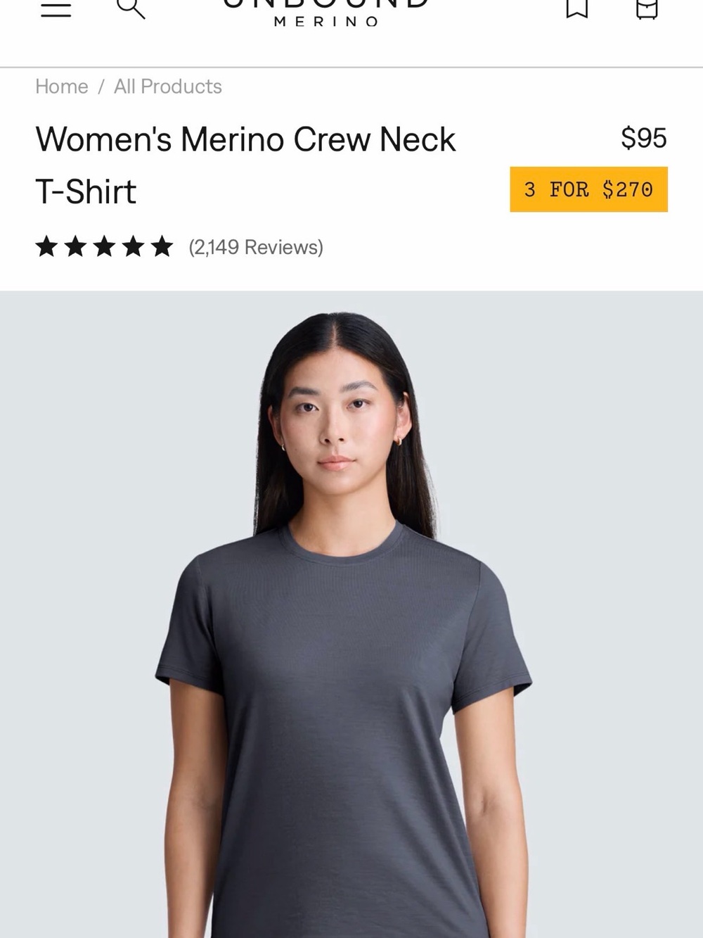 Unbound Merino Crew Neck T-Shirt - dark olive (discontinued color)